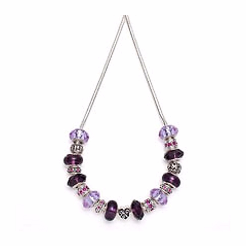 Purple Silver Necklace